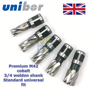Unibor 25mm oder 50mm M42 Kobalt Rotabroach Typ Magnet Ringloch Mag Fräser - Bild 1 von 36