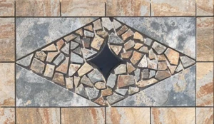 26 9/16" x 15 3/8" Tile Medallion - Home Depot Slate mimic tile series - Picture 1 of 3