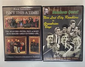 2 Pete Seeger DVDs Folk Legends: Isn't This A Time!/Rainbow Ramblers/Greenbriar - Picture 1 of 3