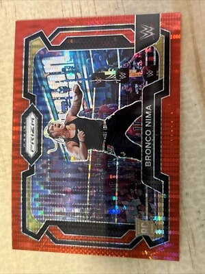 BRONCO NIMA 2024 Panini Prizm WWE #56 Red Pulsar Prizm /399 (RC) - Image 1 of 4