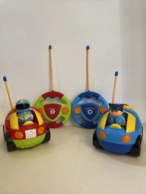 2 Pk Remote Control Car Toddler Toys for 3yo+ Boys & Girls Police & Race RC Cars - Image 1 of 4