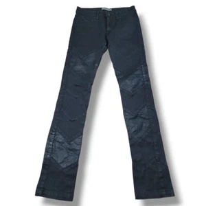 Superfine Jeans Size 27 W28"xL31" Chevron Liberty Jeans Skinny Jeans Black Denim - Picture 1 of 7
