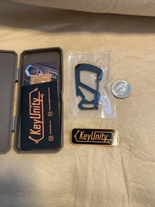 KeyUnity KS00 Blk Carabiner Clip Multitool Stainless Steel 7 Tools in 1  - Picture 1 of 5