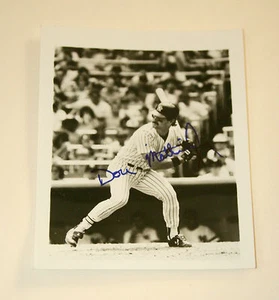 Inserto fotografico Don Mattently NY Yankees Stadium anni 80 in bianco e nero nuovo autografo finto - Foto 1 di 2