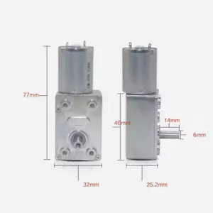 JGY370 0.6-375RPM Metal Gear Motor Low Speed DC 12V/24V Worm Gear Reducer Motor - Picture 1 of 10