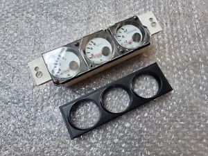 NISSAN silvia s14 DIN GAUGE TRIPLE GAUGE GENUINE PART Nissan 240sx JDM VERSION - Picture 1 of 14