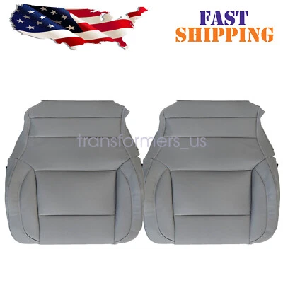 Fits 2014-2019 Chevy Suburban Driver & Passenger Bottom Seat Cover Dark Ash Gray Foto 1 de 4