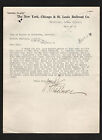 Two Signed Letters New York Chicago & St. Louis Railroad * Nickel Plate Road Lot