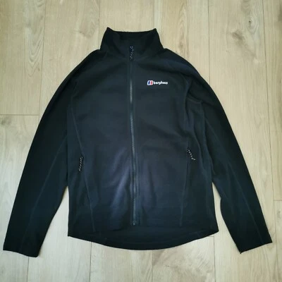 Chaqueta polar Berghaus para hombre S pequeña negra cremallera completa senderismo caminar al aire libre Foto 1 de 4