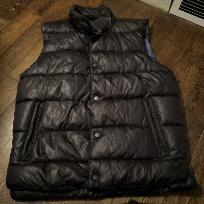 Chaleco acolchado con cremallera completa American Eagle Ae para hombre - talla pequeña - negro Foto 1 de 4