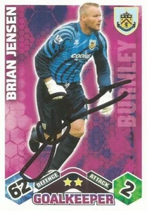 BRIAN JENSEN SIGNED BURNLEY 2009/2010 MATCH ATTAX TRADING CARD+COA - Picture 1 of 1