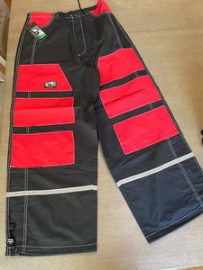 Ghast Clothing Cargo Dance Pants XXS - SEE PICS Black/Red - Picture 1 of 11