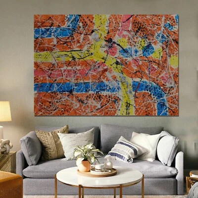 64”X44” Mark Little original canvas ￼painting OOAC Acrylic,Abstract, Action XL - Image 1 of 4