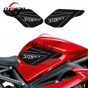 Sticker Side Tank Pad Knee Grip Protection For Street Triple 2013-2022 - Picture 1 of 7