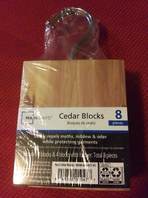 2X Bloques de cedro Mainstays incluidos 4 bloques y 4 bloques con percha: total 16 piezas Foto 1 de 2