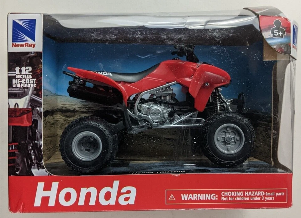 Honda TRX 450R ATV Red New-Ray Diecast Model 1:12 Scale Plastic 2016 Boxed - Image 1 of 4