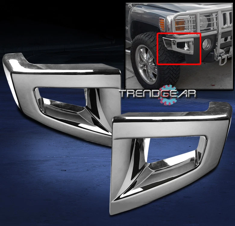 2006-2010 HUMMER H3 H3T FRONT BUMPER CORNER COVER TRIM ABS CHROME 2007 2008 2009 - Image 1 of 2