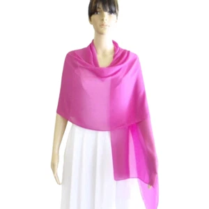 Hellmagenta Schal. Chiffon Langschal. Süßes Halstuch. Modischer Chiffon Schal. - Bild 1 von 3