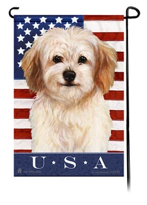 Patriotic USA Garden Flag - Cavachon 034 - Picture 1 of 1