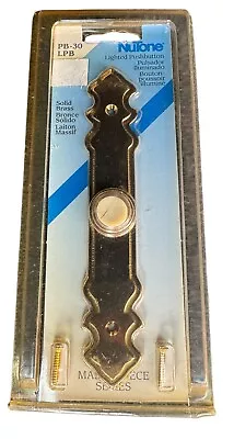 Vintage NuTone PB-30LPB Pushbutton Lighted Door Bell Brass Polished *PleaseRead* - Image 1 of 4