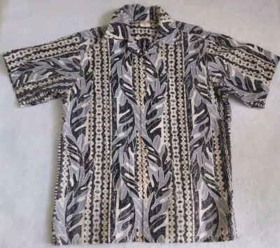 Camisa Para Hombres Go Barefoot Hawaiana Manga Corta M Algodón/Poliéster Negro Floral Foto 1 de 4