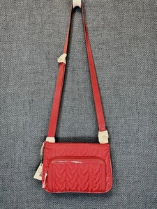 Brand New w Tags Vera Bradley Crossbody Bag Scarlet Red Quilted Nylon Medium - Picture 1 of 8