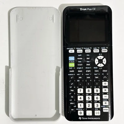 TI-84 Plus CE Rechargeable Graphing Calculator w/Cover & Cable Tested Works - Image 1 of 4