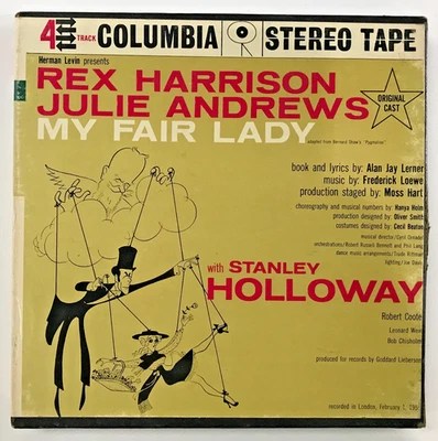 7-1/2ips  My Fair Lady  Original Cast  Julie Andrews  Rex Harrison  Reel Tape - Imagem 1 de 3