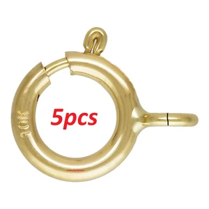 (5) PAQUETE DE CINCO 6mm Oro Amarillo Sólido 10k 5.9mm Cierre de Anillo de Resorte ABIERTO Salto EE. UU. - Imagen 1 de 3