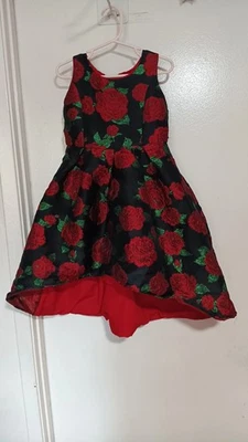 VESTIDO FEMININO WONDER Nation preto com zíper floral sem mangas tamanho 6 - Imagem 1 de 3