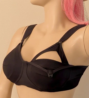 Sujetador de enfermería deportivo de mezcla de algodón Leading Lady - negro - 36-44B Foto 1 de 4