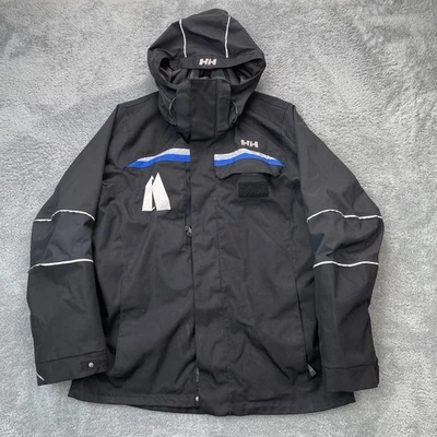 Helly Hansen Jacket Mens Medium Black Sailing Nautical Yachting Waterproof  - Image 1 of 4