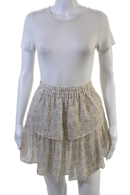 Falda Drew Mujer Campesina Mini Floral Beige 100% Poliéster Talla S Foto 1 de 4