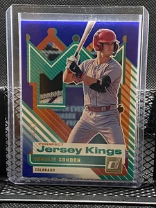 Charlie Condon 2025 Donruss Prospect Jersey Kings / Patch Blue #22/25 - Rockies - Picture 1 of 2