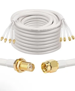 Przedłużacz SMA - Quad 195 Kabel 50 FT SMA Wtyczka na gniazdo SMA Kabel koncentryczny - Zdjęcie 1 z 8