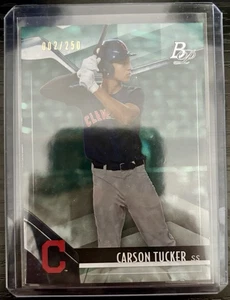 Bowman Platinum Top Prospects Carson Tucker 2021 #TOP-53 (RC) Aqua Ice/250 - Imagen 1 de 2