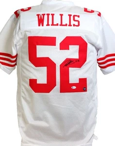 Patrick Willis Autographed White Pro Style Jersey- Beckett W *Black - Picture 1 of 3