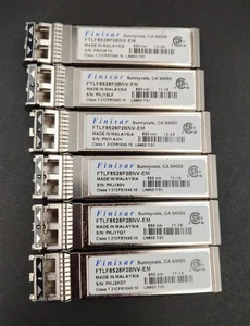 LOT OF 6 FINISAR FTLF8528P2BNV-EM FIBER CHANNEL 8GB 850NM SFP+TRANSCEIVER MODULE - Imagen 1 de 1