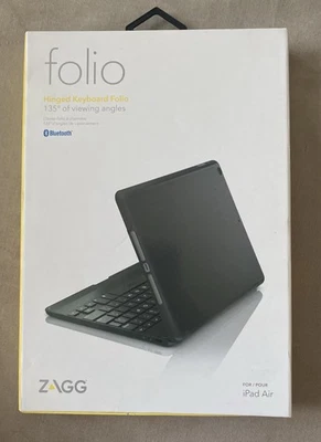 ZAGG Folio Case, Hinged with Bluetooth Keyboard for I PadAir - Black - Image 1 of 4
