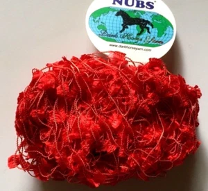 Red Butterfly Yarn - Dark Horse Nubs #132 True Red Flag Ribbon Poly 20gr 71yds - Picture 1 of 4