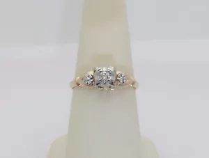 Anillos de compromiso solitarios de diamantes antiguos de oro rosa de 14k y 18k 2,2 m tamaño 6 R1414 - Imagen 1 de 9