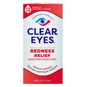 Clear Eyes Redness Relief Lubricant Redness Relief Eye Drops, 0.5 oz - Picture 1 of 8