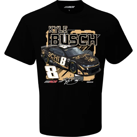 Kyle Busch 2023 3CHI Draft T-Shirt Black Cover