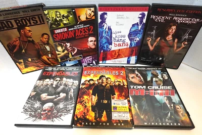 Action Movie DVD collection (8 movies) (Tom Cruise/Expendables/Resident Evil... - Image 1 of 4