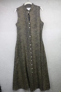 David Warren NY Vtg Sleeveless Button Up Dress-Size 10-Back Straps-Y2K-90's - Picture 1 of 14