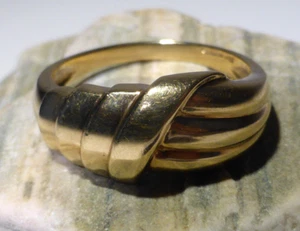 9ct Gold Band Ring 10mm Wide Knot UK Hallmark Sheffield Size R 3.94 gram Boxed - Picture 1 of 24