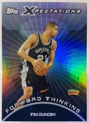 2001-02 Topps NBA Xpectations #FT4 TIM DUNCAN “Forward Thinking” Insert Card - Image 1 of 4