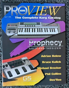 1995 KORG "Proview" Complete Catalog + Adrian Below, Bruce Kulick -48pgs-MINT! - Bild 1 von 2