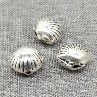 5 Stück 925 Sterling Silber Muschelperlen Muschel Strand Spacer für Armband - Bild 1 von 4
