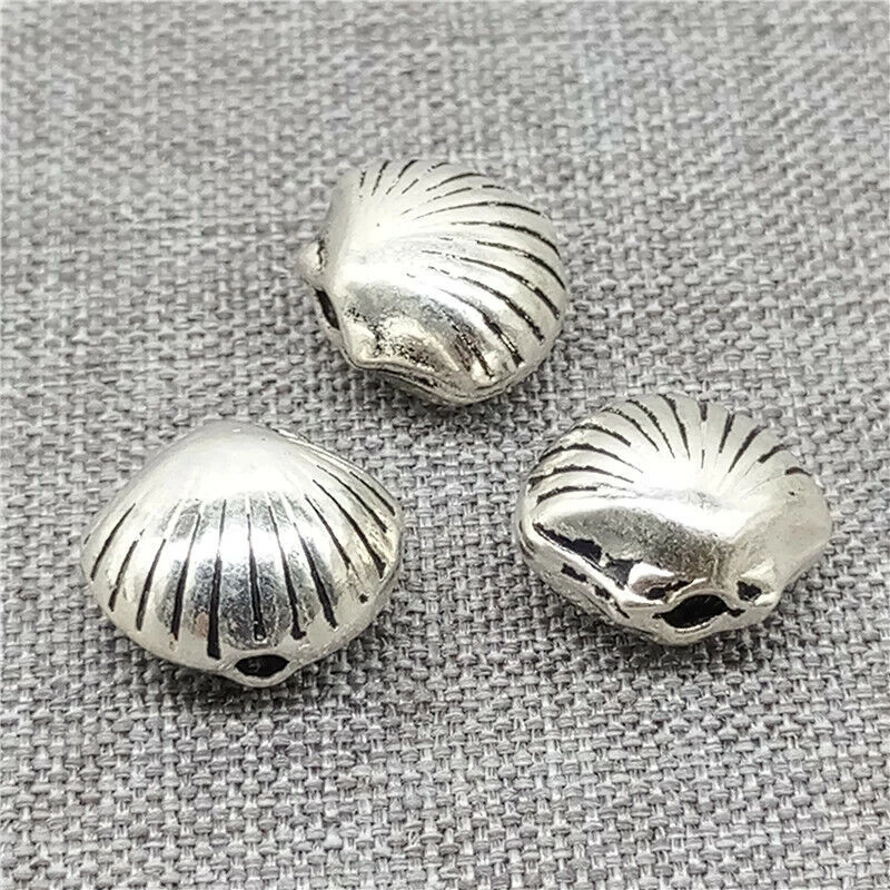 5 Stück 925 Sterling Silber Muschelperlen Muschel Strand Spacer für Armband - Bild 1 von 4